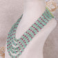 Natural Green Fluorite & Quartz Gemstone Beads Necklace Jewelry