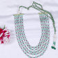 Natural Green Fluorite & Quartz Gemstone Beads Necklace Jewelry