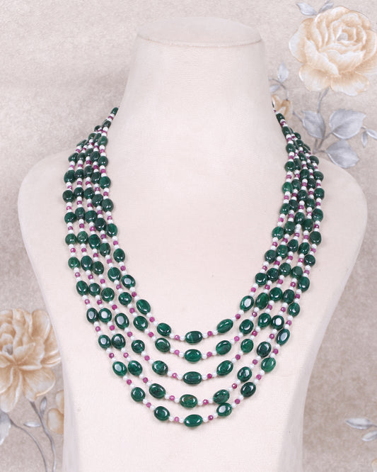 Natural Aventurine Gemstone Oval Beads Necklace Jewelry