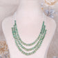 Natural Green Quartz & Pearl gemstone Pear Beads necklace Jewelry