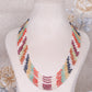 Natural Navratan & Pearl  Gemstone faceted Beads Necklace Jewelry