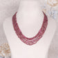 Natural Pink Tourmaline Gemstone Oval Beads Necklace Jewelry
