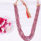 Natural Pink Tourmaline Gemstone Oval Beads Necklace Jewelry