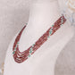 Natural Pink Tourmaline & Emerald Gemstone Oval Beads Necklace Jewelry