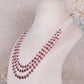 Natural Pink Tourmaline & Pearl Faceted Pear Beads Necklace Jewelry