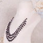 Natural Garnet & Pearl Gemstone Pear Beads Necklace Jewelry
