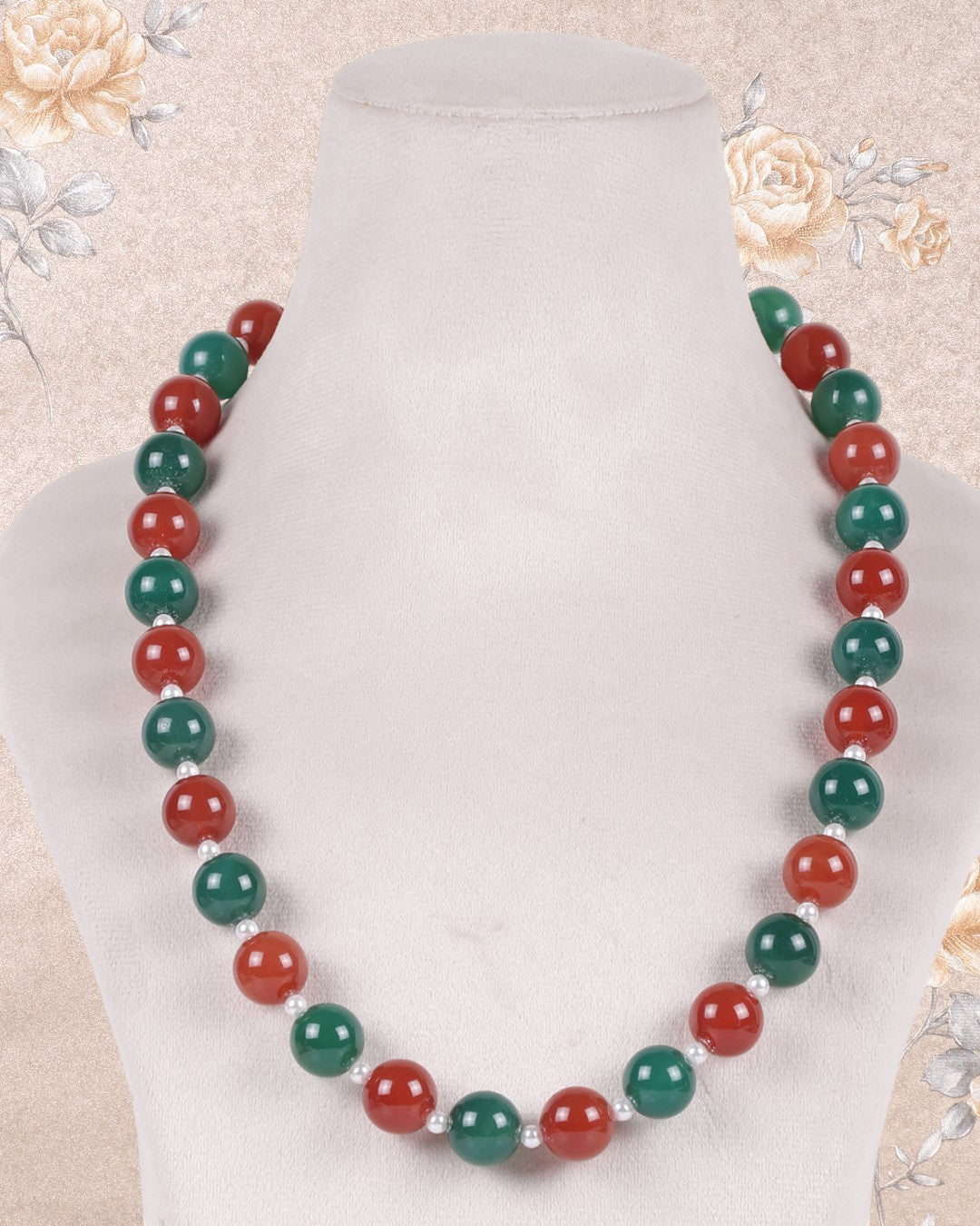 Green Onyx Gemstone Round Beads Necklace Jewelry