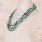 Natural Emerald And Pearl Gemstone faceted Beads Necklace Jewelry