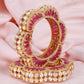 925 Silver Moissanite Pink Bangle