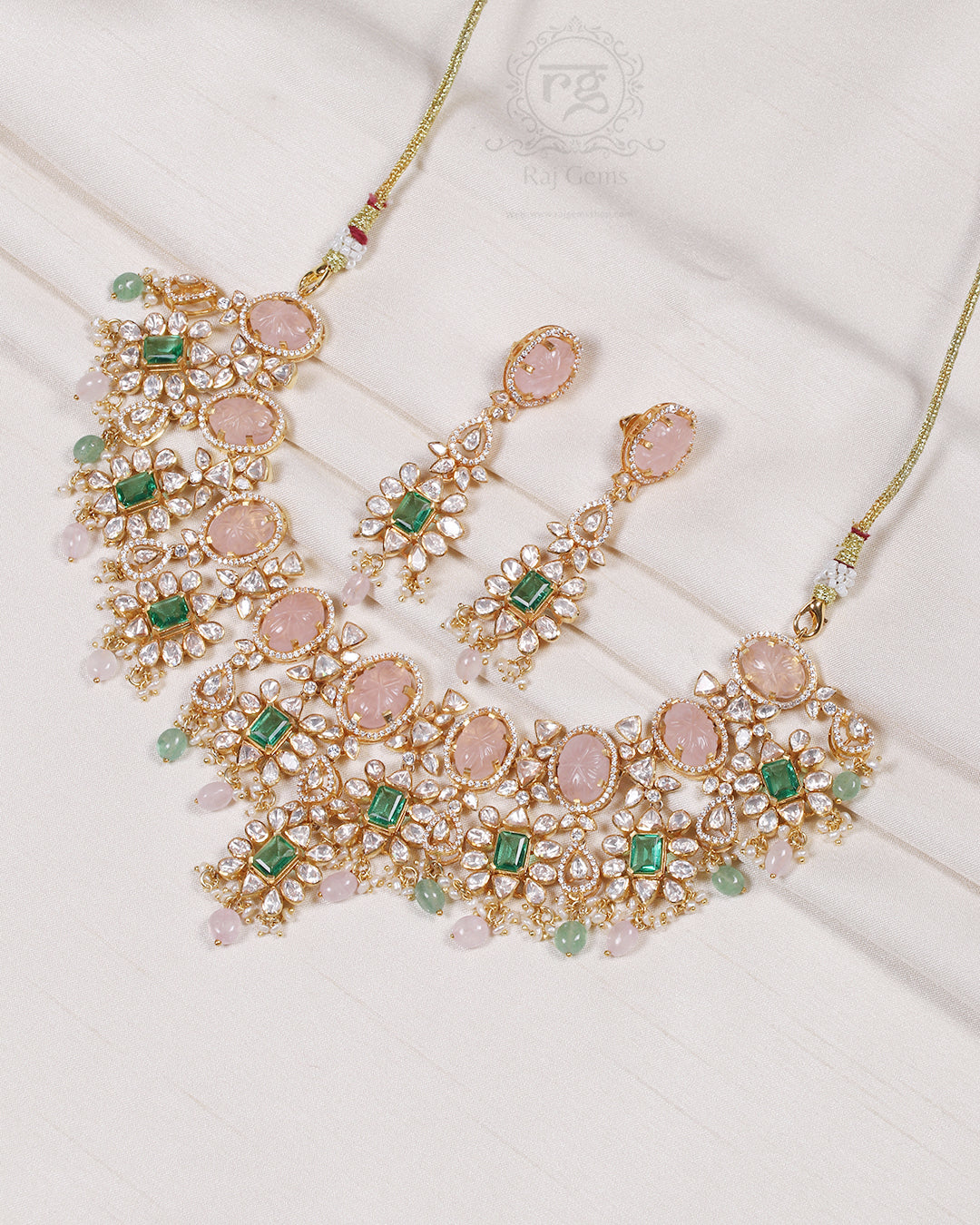 925 silver Moissanite Pink Necklace jewelry