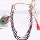Natural Garnet Gemstone Beads Necklace Jewelry