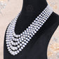 Natural Rainbow Moonstone & Blue Sapphire Gemstone Beads Necklace Jewelry