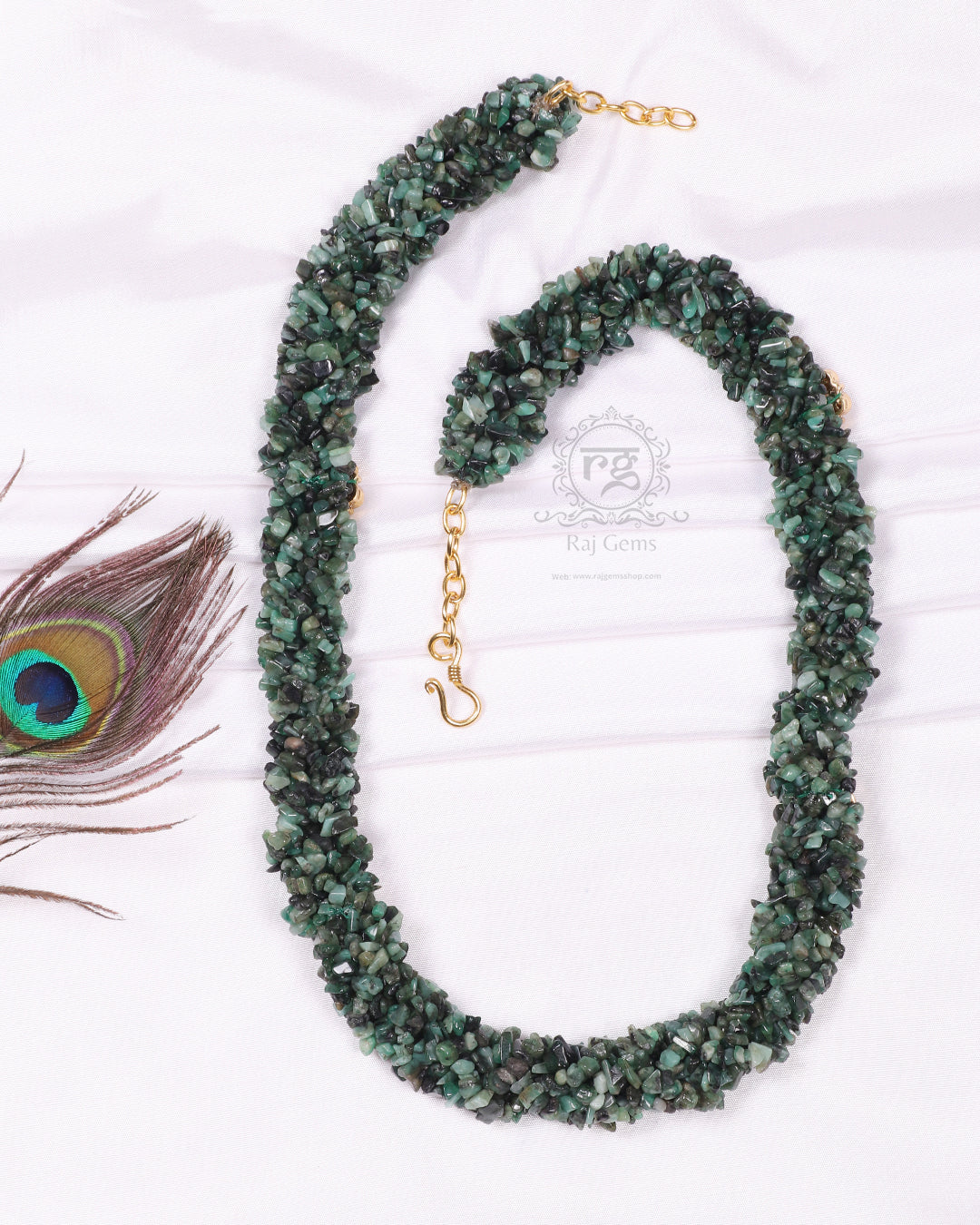 Natural Emerald Gemstone Necklace Jewelry