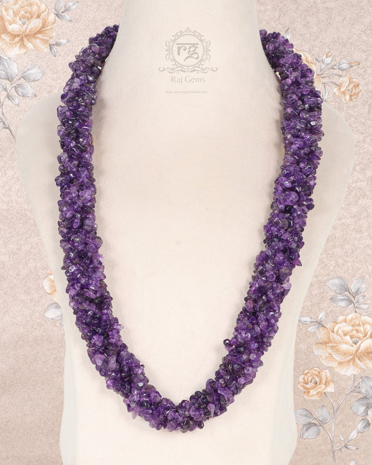 Natural Amethyst Gemstone Necklace Jewelry RBOGO