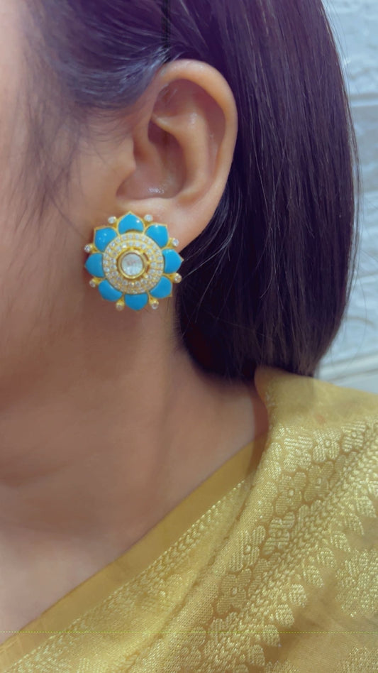 925 Silver Turquoise Stud Earring