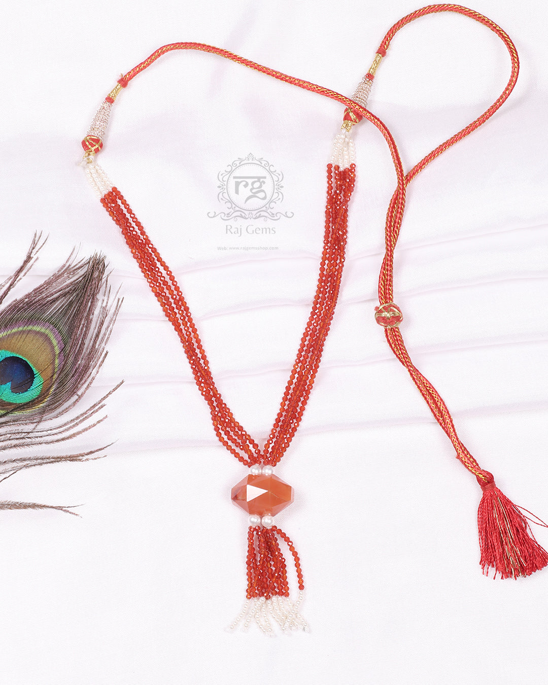 Natural Carnelian Gemstone Beads Necklace Jewellery