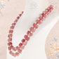 Natural Pink Strawberry Quartz Gemstone Beads Necklace Jewelry