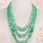 Fine Quality Natural Emerald Gemstone Beads Necklace Jewelry