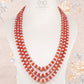 Natural Carnelian & Pearl Gemstone Beads Necklace Jewelry