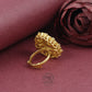 Pure Silver Polki Adjustable Ring