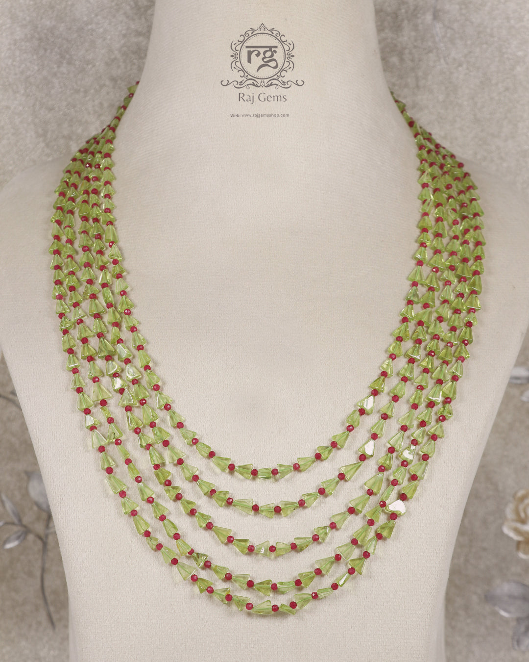 Natural Peridot Gemstones Beads Necklace Jewelry
