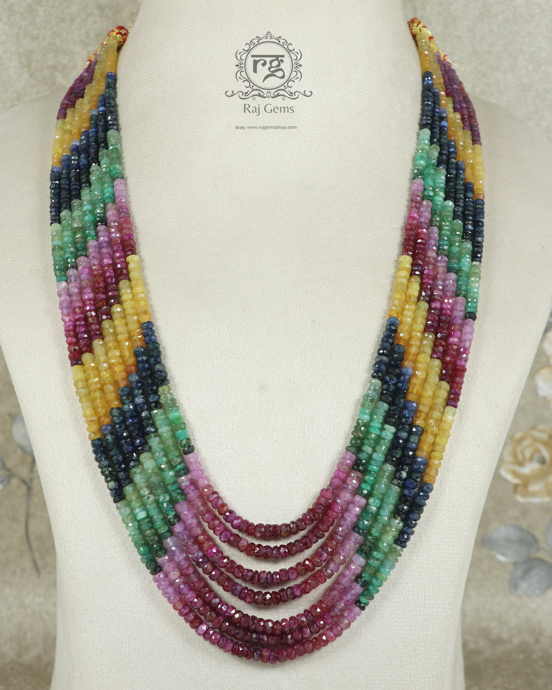 Shop 100 Natural Gemstone Beads Necklace 925 Silver Jewelry Raj Gems