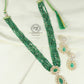925 Pure Silver Designer emerald Necklace