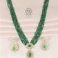 925 Pure Silver Designer emerald Necklace