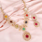 925 Silver Navratan Designer Necklace