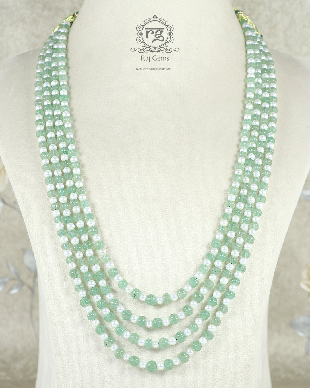 Natural Green Strawberry Quartz Pumpkin Gemstone Beads Necklace Jewelry