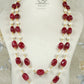 925 Silver Ruby & Pearl Gemstone Beads Necklace Jewelry