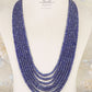 Natural Blue Sapphire Gemstone Beads Necklace Jewelry