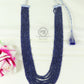 Natural Blue Sapphire Gemstone Beads Necklace Jewelry