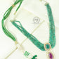 Pure 925 Silver Natural  Emerald Ruby Gemstone Necklace Jewelry
