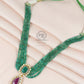 Pure 925 Silver Natural  Emerald Ruby Gemstone Necklace Jewelry