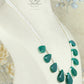Natural Green Onyx Gemstone Drops Beaded Necklace
