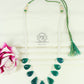 Natural Green Onyx Gemstone Drops Beaded Necklace