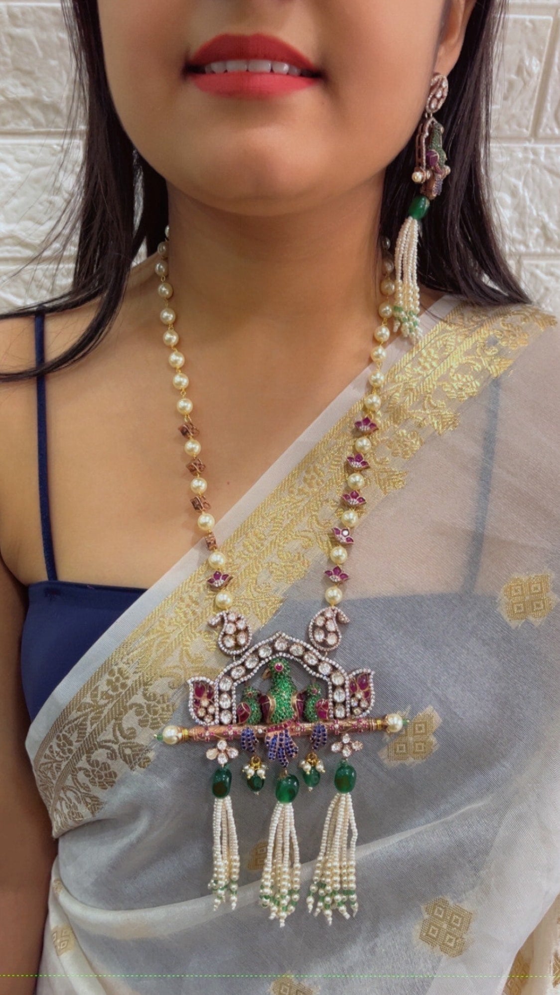 Pure Silver Designer Necklace Set Jewelry