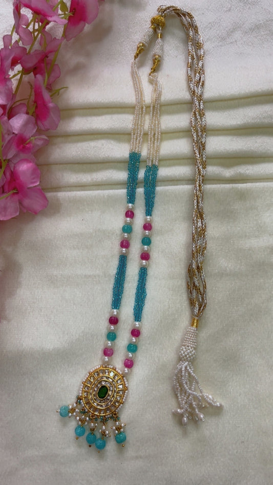 22K Gold Hallmarked Diamond Polki Multi Necklace Jewelry