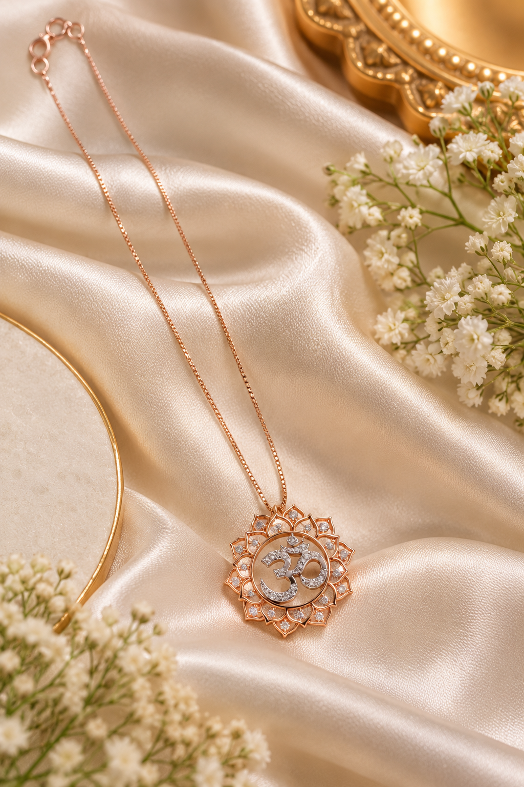 14K Gold Hallmarked Om Chain
