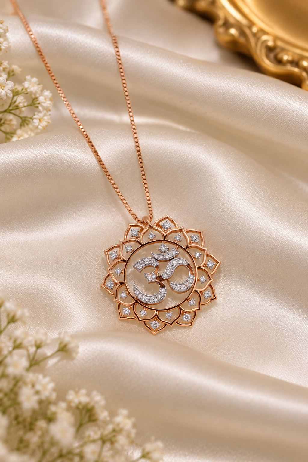 14K Gold Hallmarked Om Chain