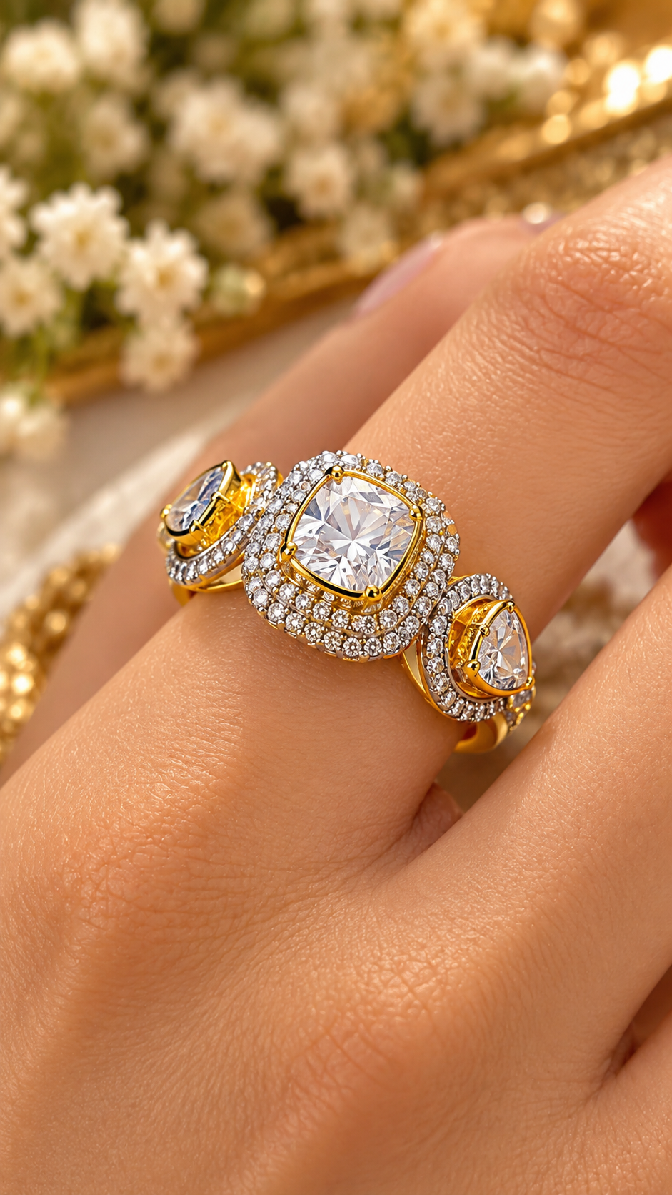 Designer 14K Gold Hallmarked  Ring