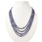 Natural Tanzanite Oval Gemstone Beads Necklace