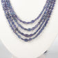 Natural Tanzanite Oval Gemstone Beads Necklace