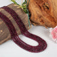 Natural Pink Tourmaline Gemstone Rondelle Faceted Beads Necklace