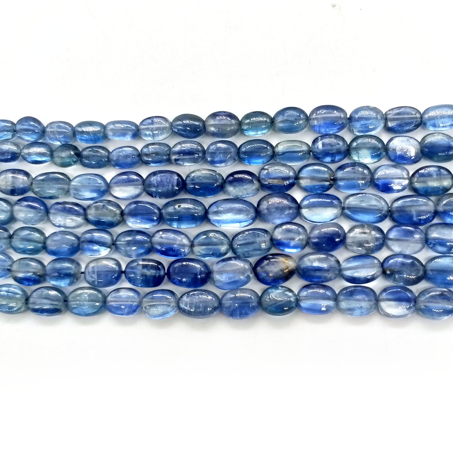 Natural Kaynite Oval Beads Gemstone Necklace