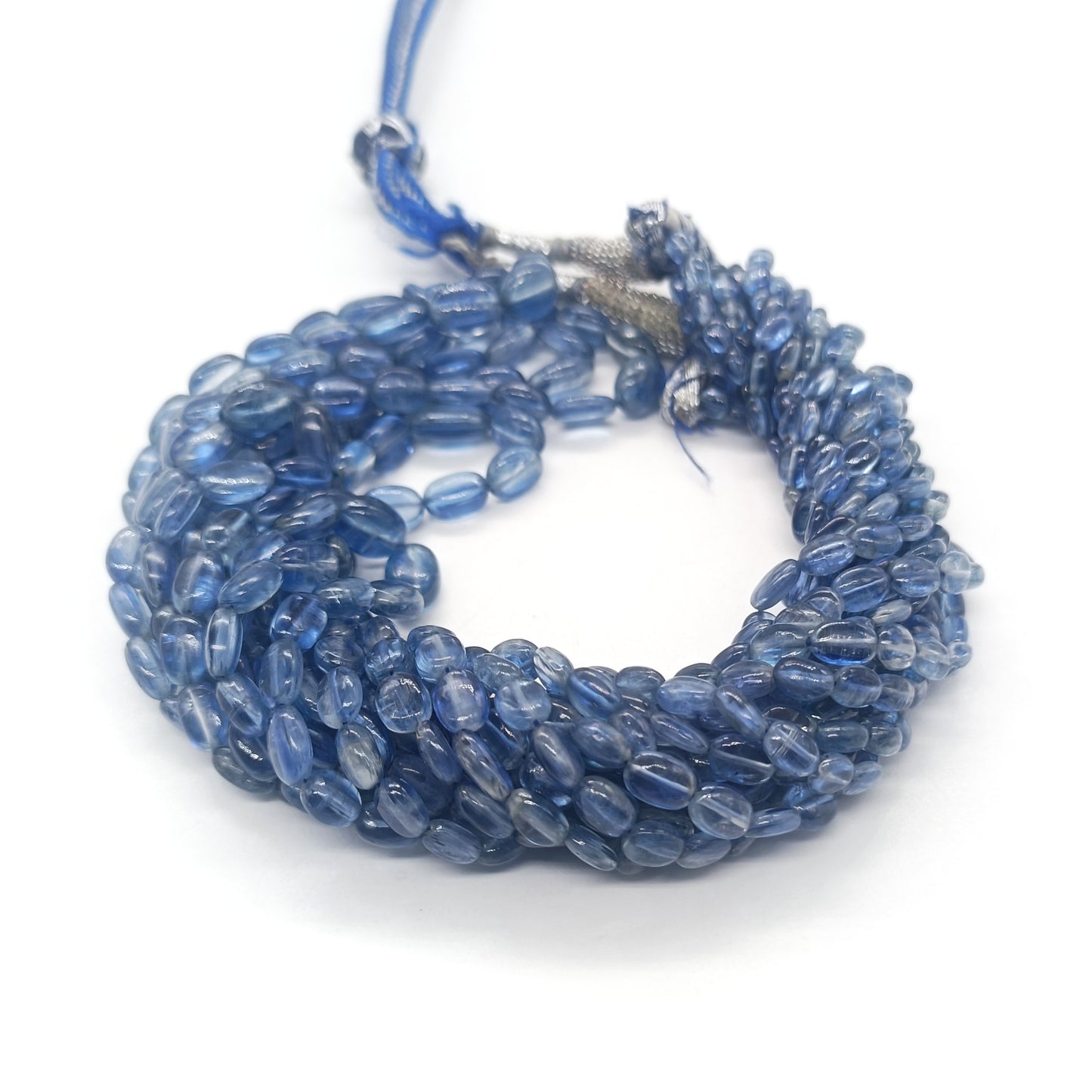 Natural Kaynite Oval Beads Gemstone Necklace