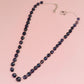 Natural Iolite Gemstone Heart Beaded Necklace